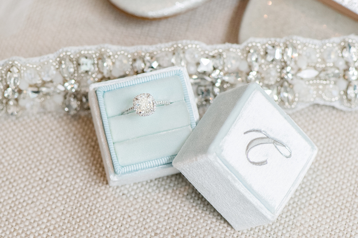 light blue mrs. box with wedding details